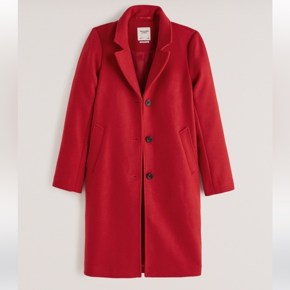 Abercrombie & Fitch - The A&F Dad Coat in Camel, S Tall - Picture 9 of 11